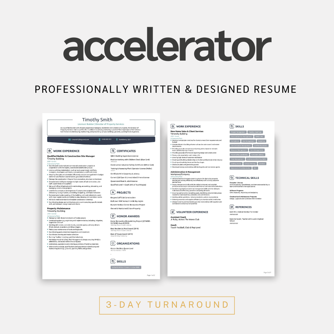 Accelerator Resume