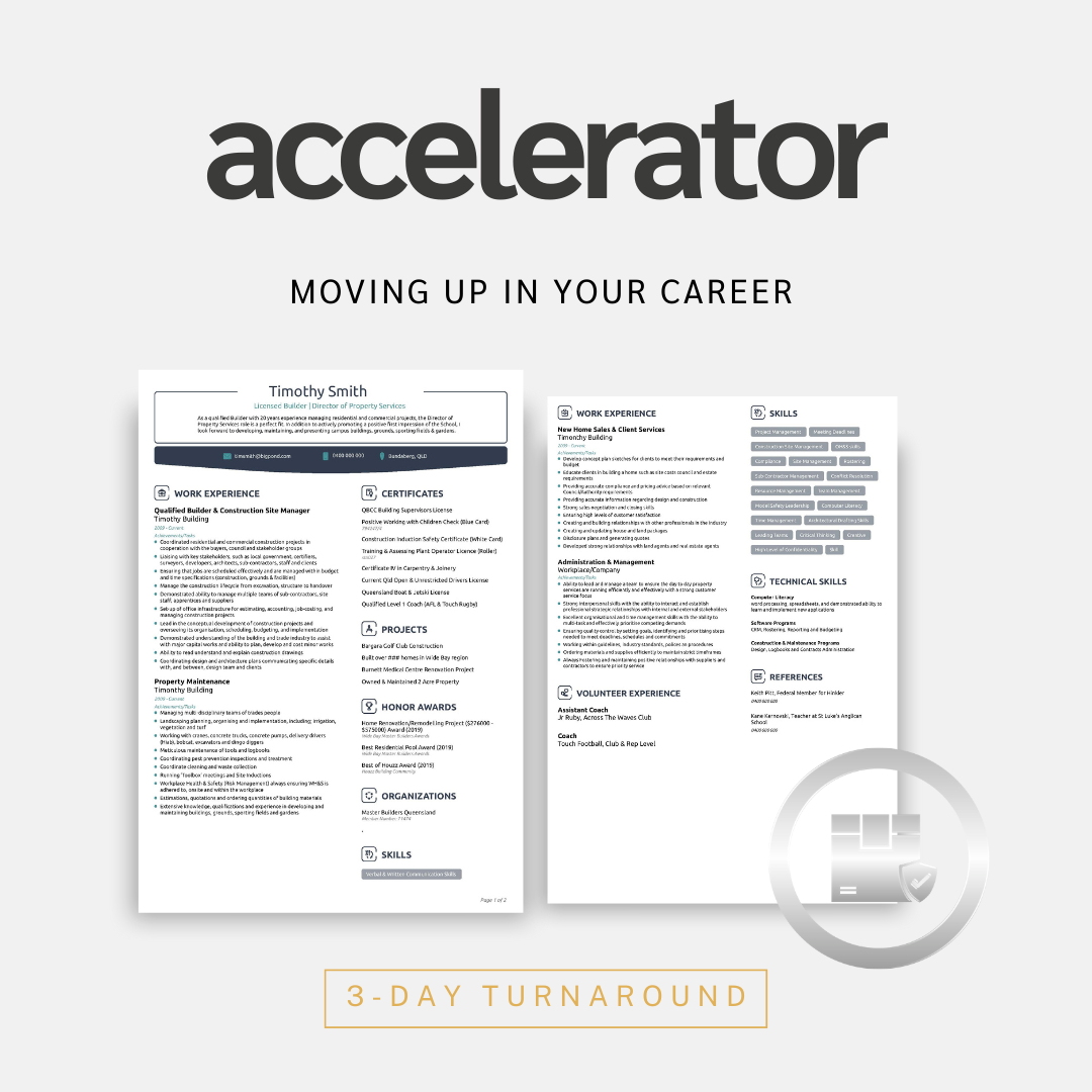 Accelerator Resume