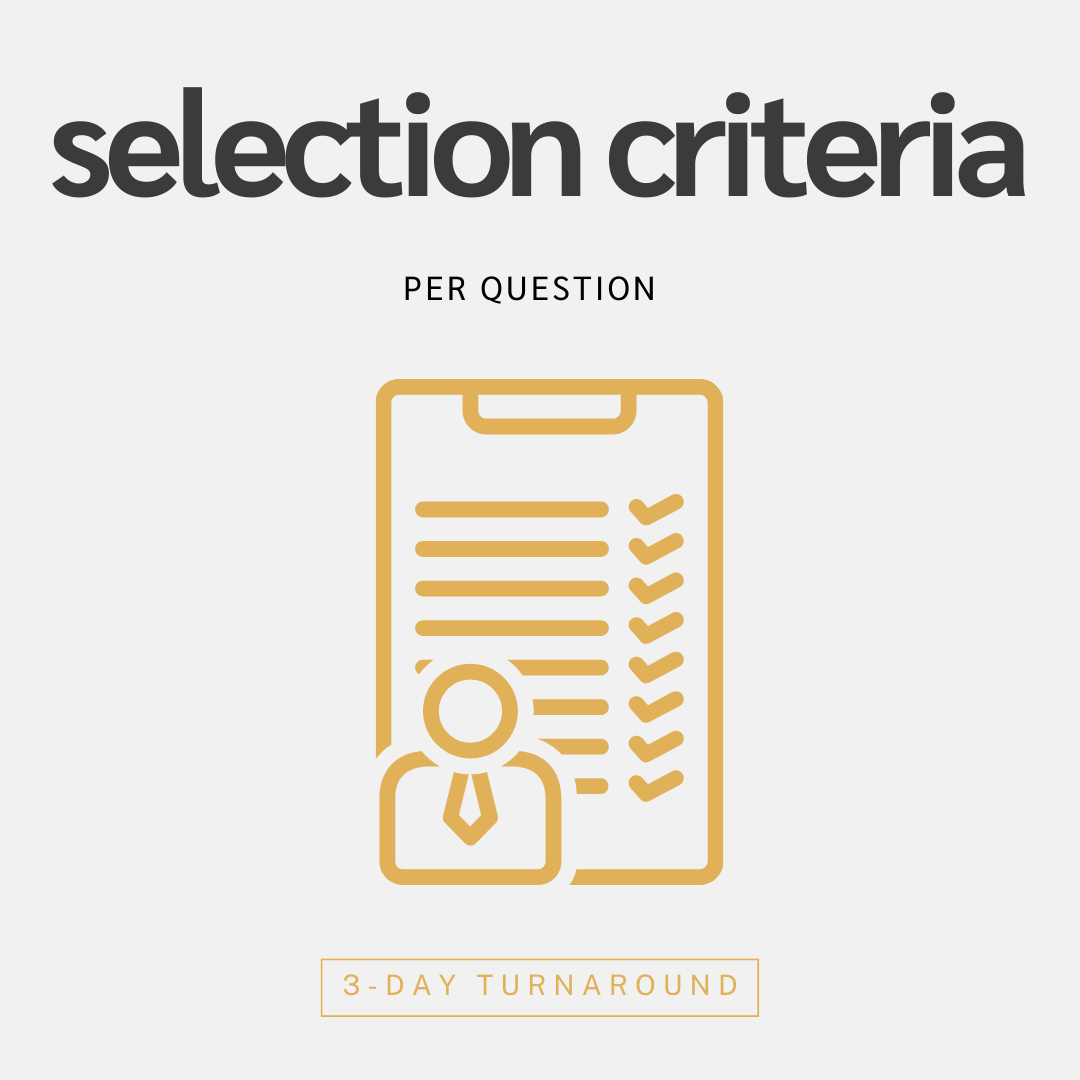 Selection Criteria